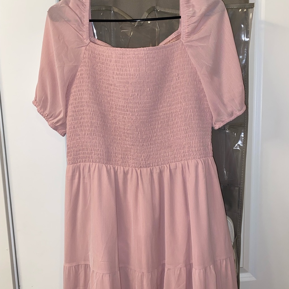 Light pink midi dress